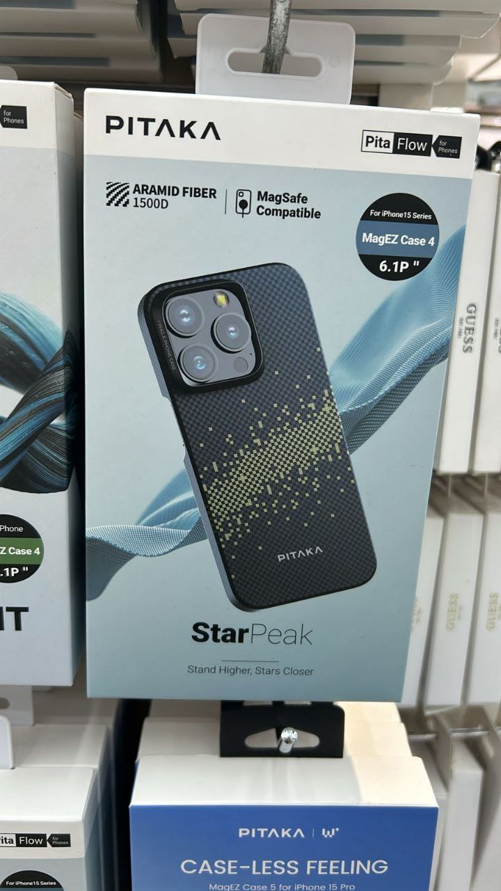 قاب فیبرو کربنی پیتاکا مدل Pitaka star peak, MagEz case 4 مناسب برای iphone 15 pro